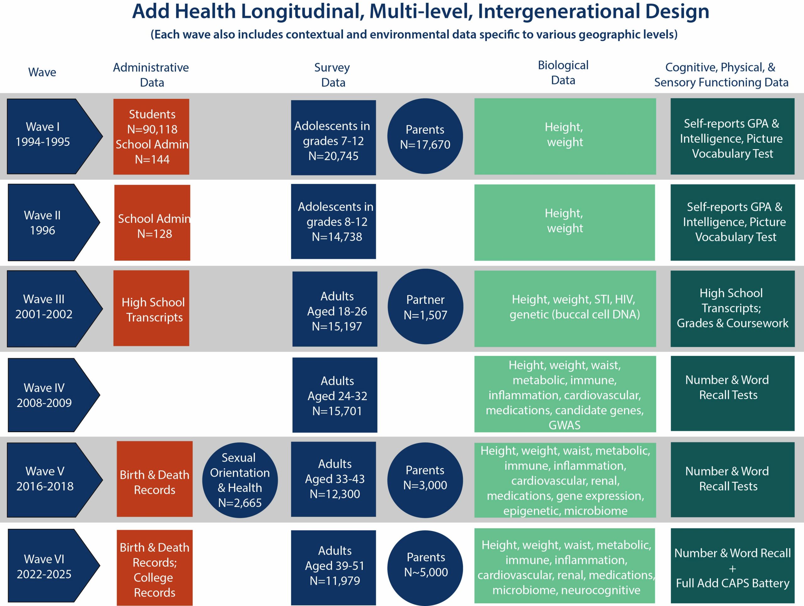 Diagram of Add Health Study Design